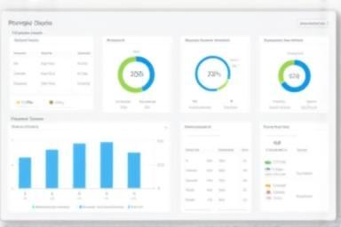 Property management system dashboard view showing key metrics like occupancy and revenue